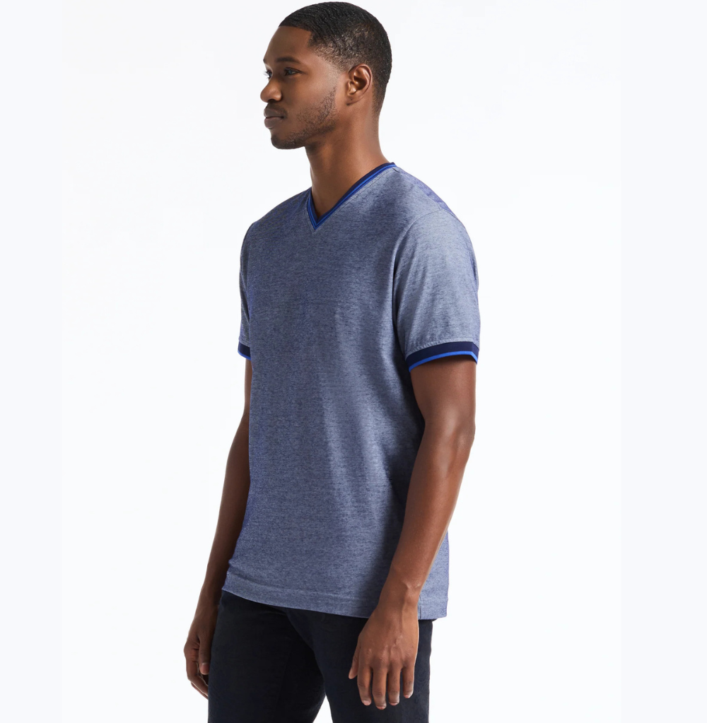 Robert Graham Holton Short Sleeve T-Shirt Navy
