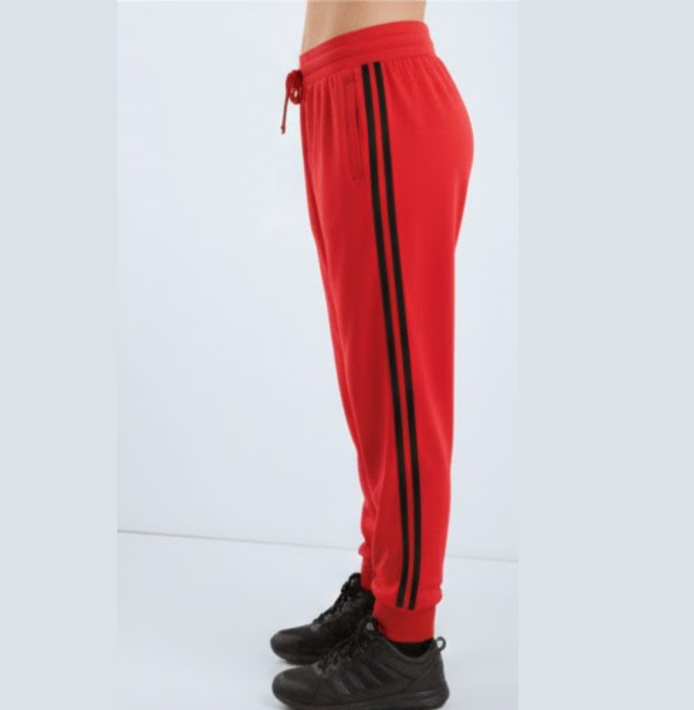Balera Side Stripe Track Pants Red