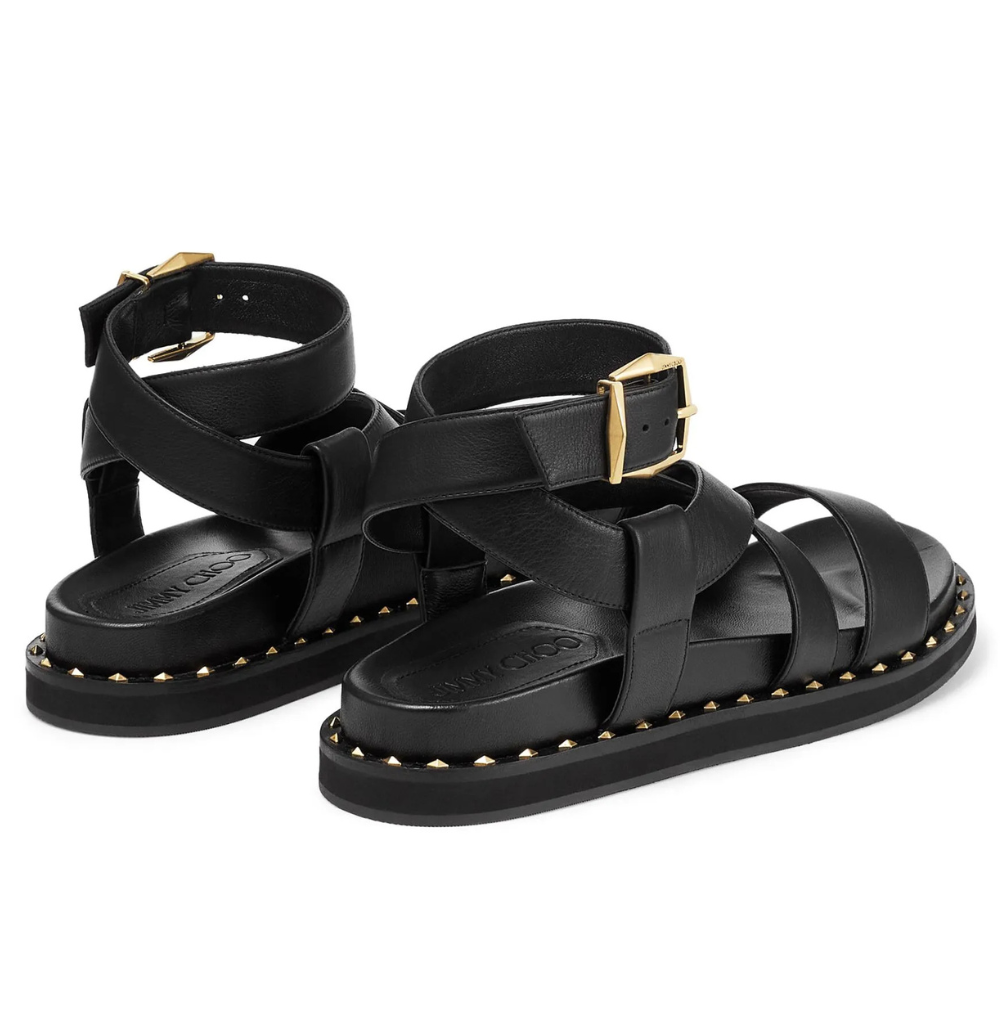 Jimmy Choo Blaise Leather Sandals Black