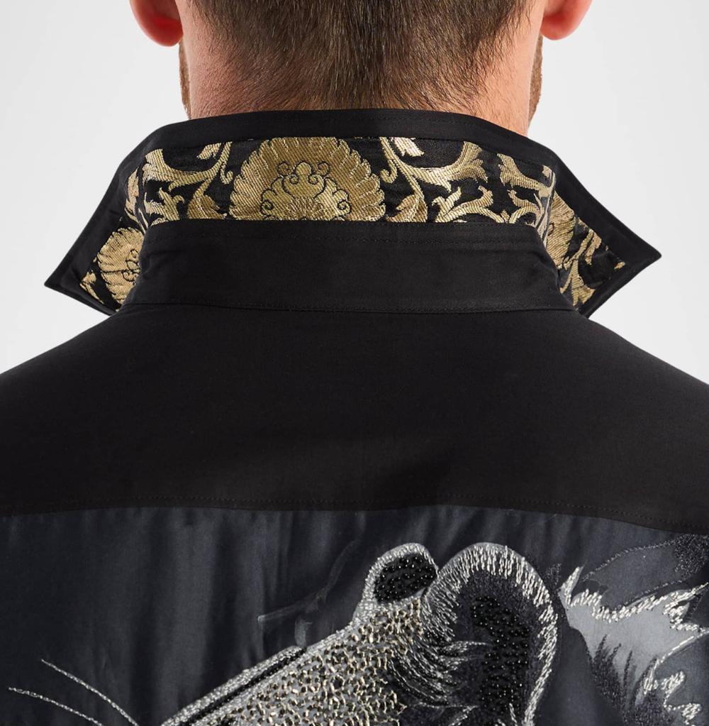 Robert Graham Lion's Shadow Embroidered Button-Down Shirt
