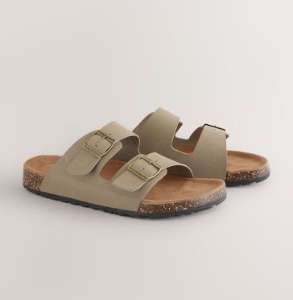 Next Leather Two Buckle Sandals
