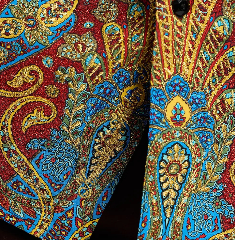 Robert Graham Taj Mahal Paisley Embroidered Cotton Shirt