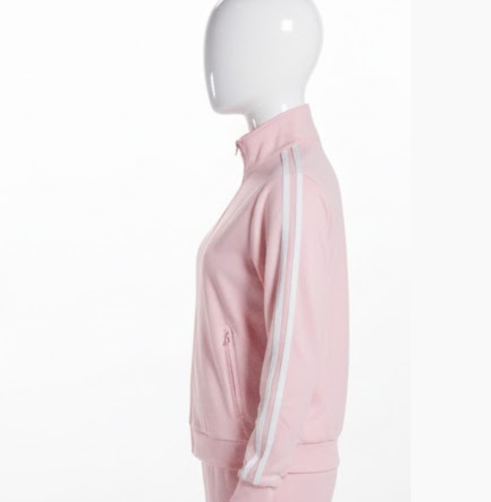 Balera Stripe Sleeve Track Jacket Pink