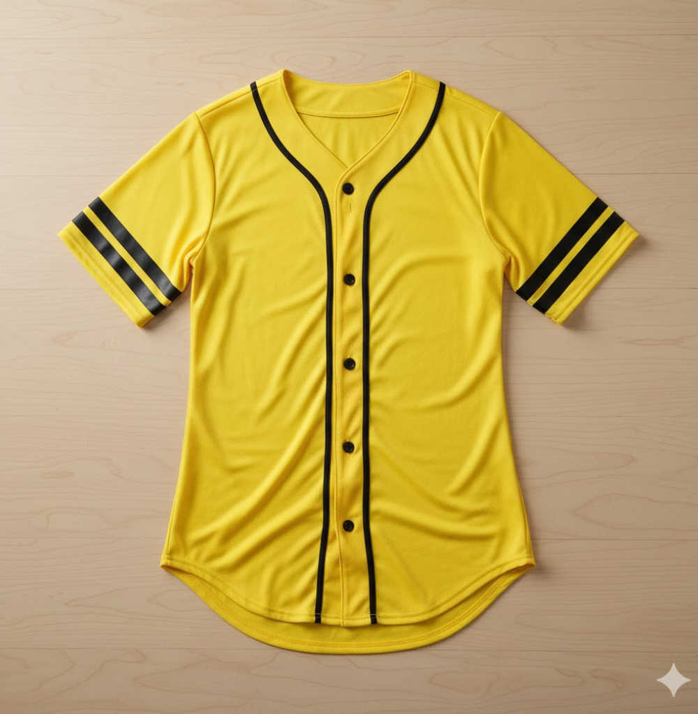 Balera Oversize Baseball Jersey Canary/Black