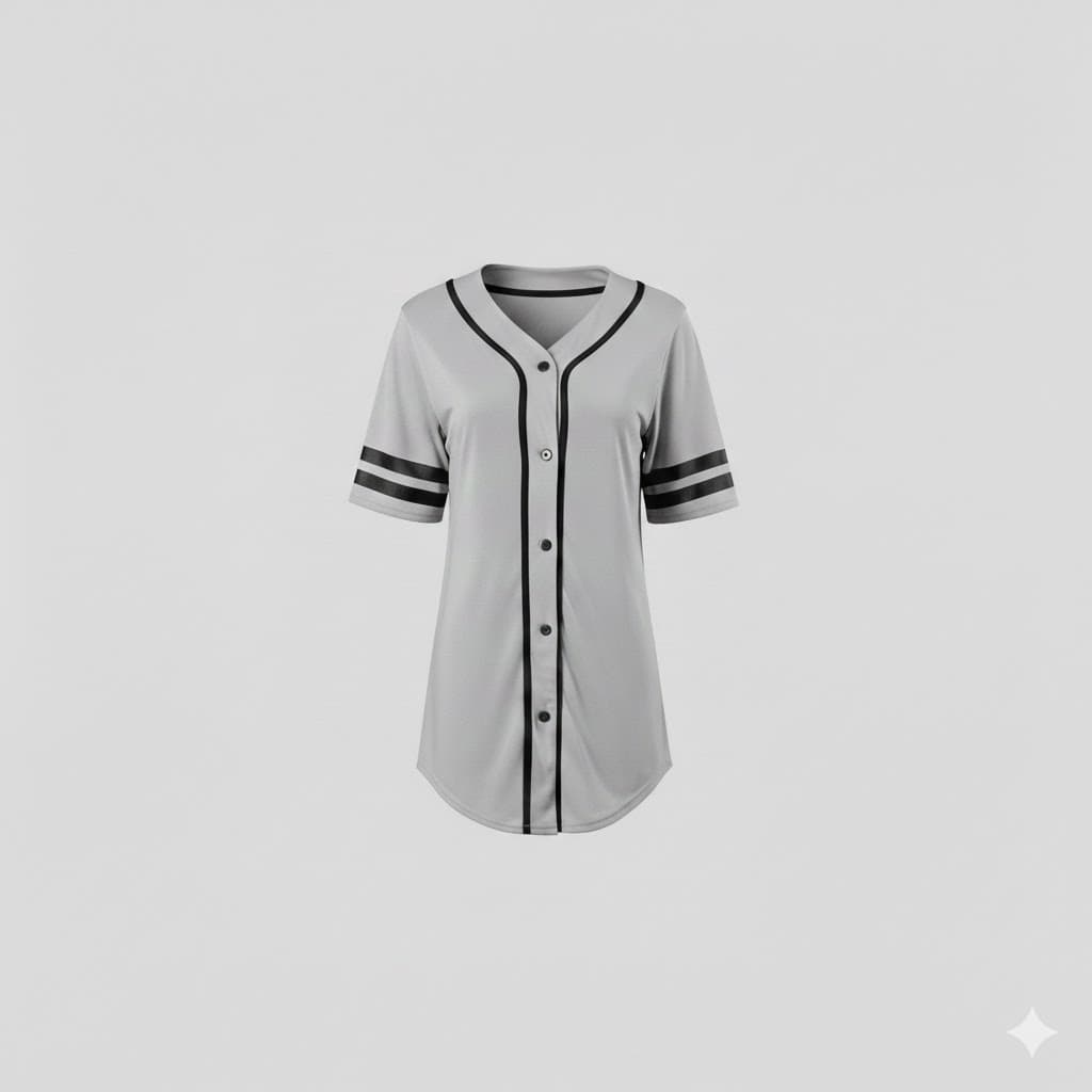 Balera Oversize Baseball Jersey Soft Gray