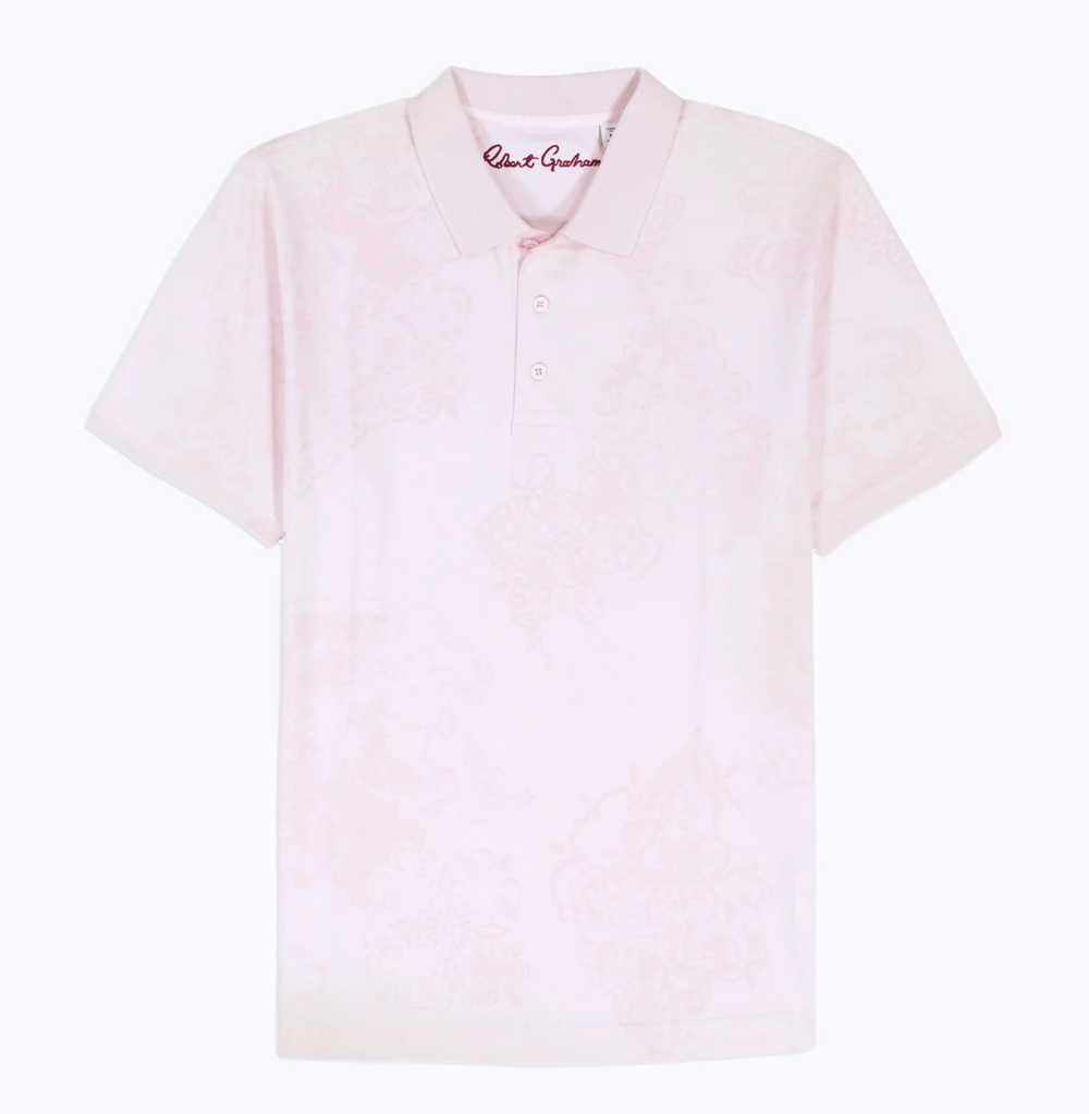 Robert Graham Linford Short Sleeve Polo LT. Pink
