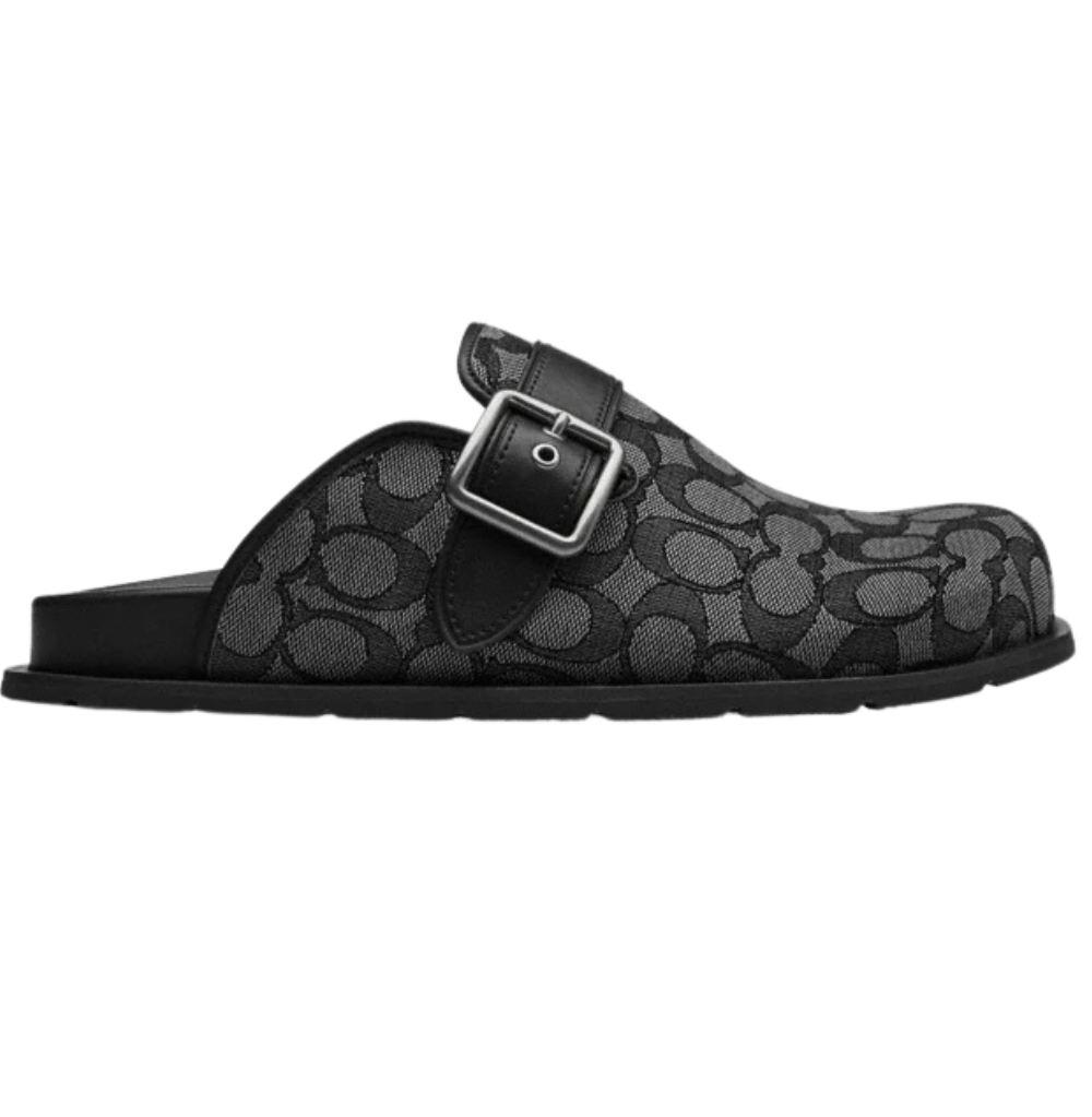 Coach Buckle Clog In Signature Jacquard