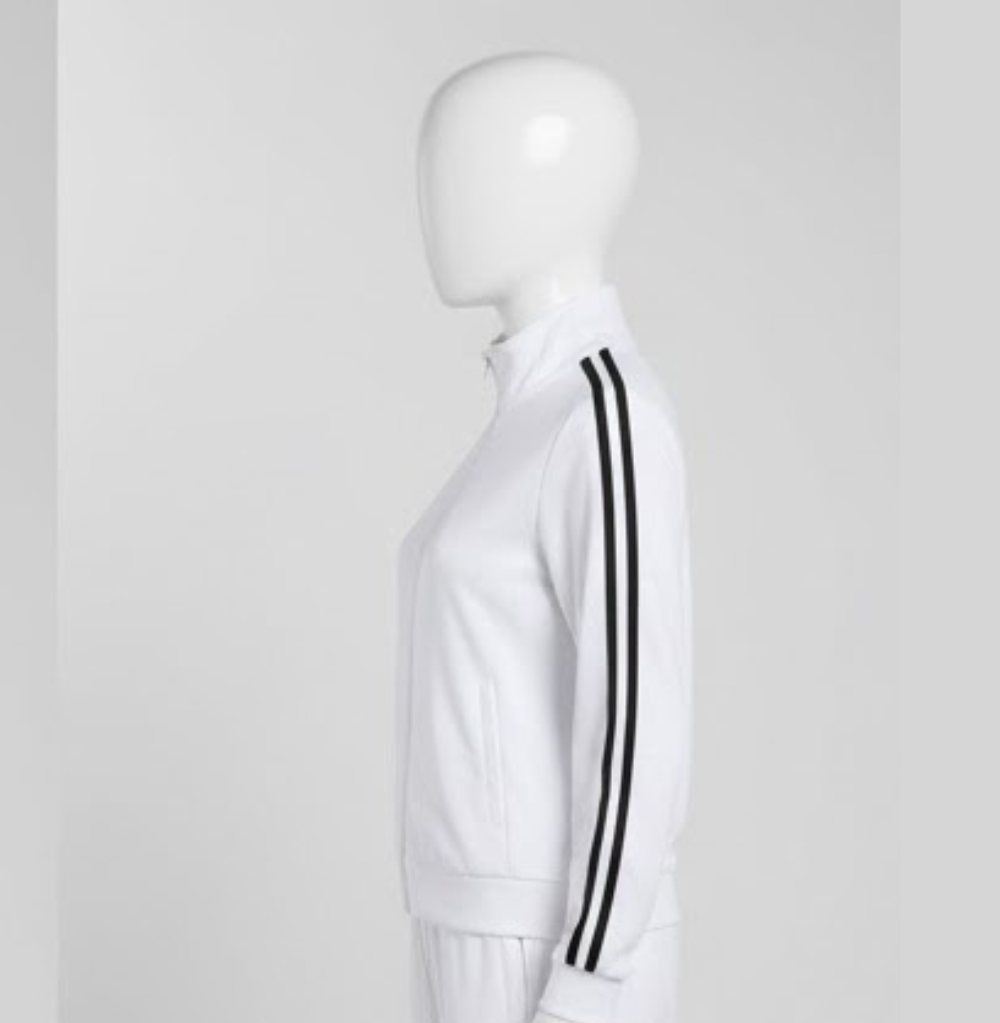 Balera Stripe Sleeve Track Jacket White