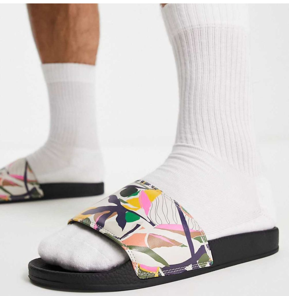 WeSC Men's Exotic Flowers Slide Sandals