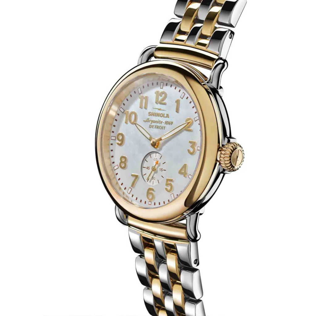 Shinola Detroit Watch, White and Yellow