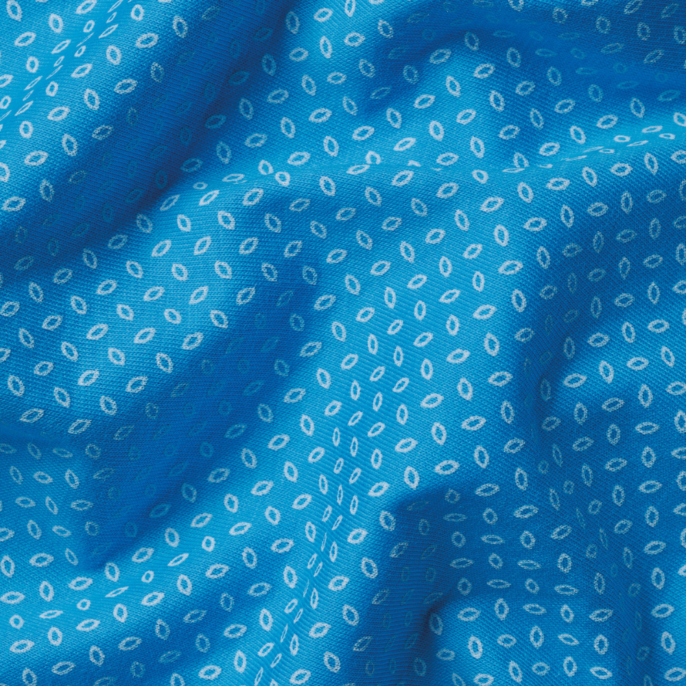 Charles Tyrwhitt Performance Geo Print Polo - Turquoise