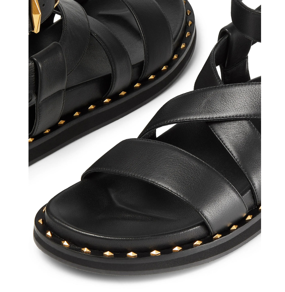 Jimmy Choo Blaise Leather Sandals Black