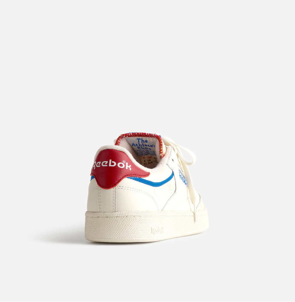 Madewell x Reebok® Club C 85 Chalk Optimum Blue Flash Red Sneakers