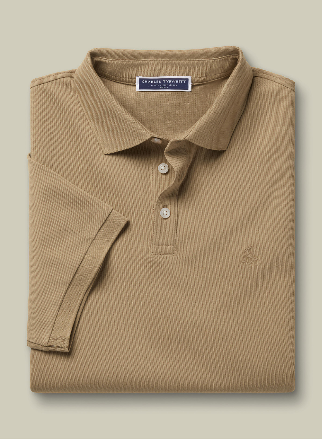 Charles Tyrwhitt Pique Polo - Tan