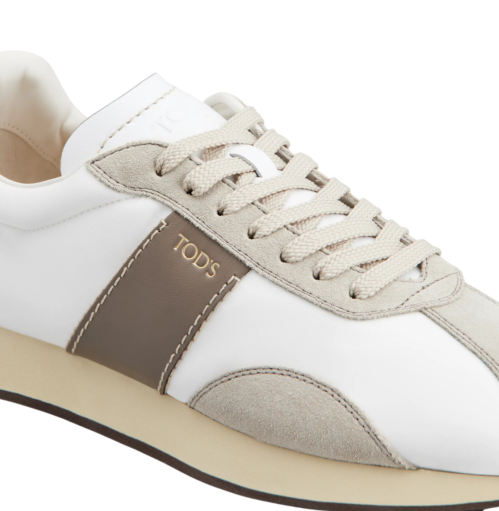 Tod's Vintage Sneakers In Leather and Fabric