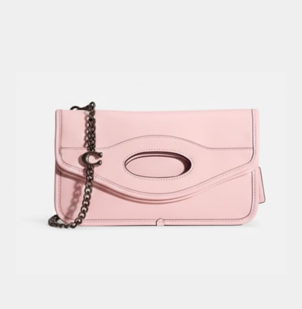 Coach Foldover Cut Out Clutch Crossbody