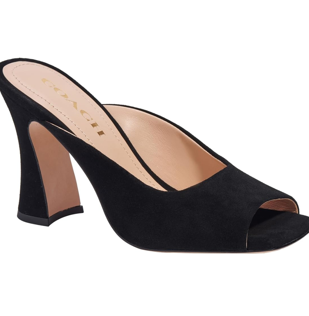Coach Laurence Black Suede Heels