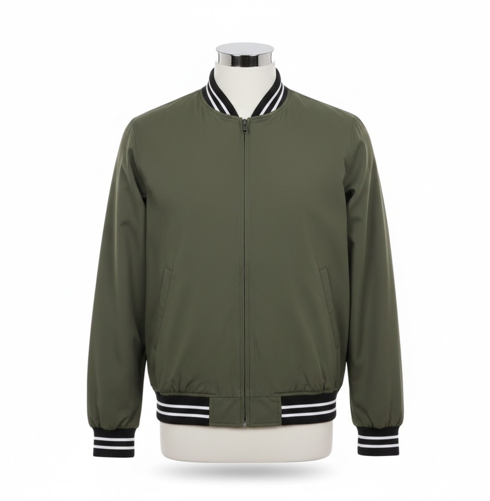 Balera Varsity Bomber Jacket, Olive