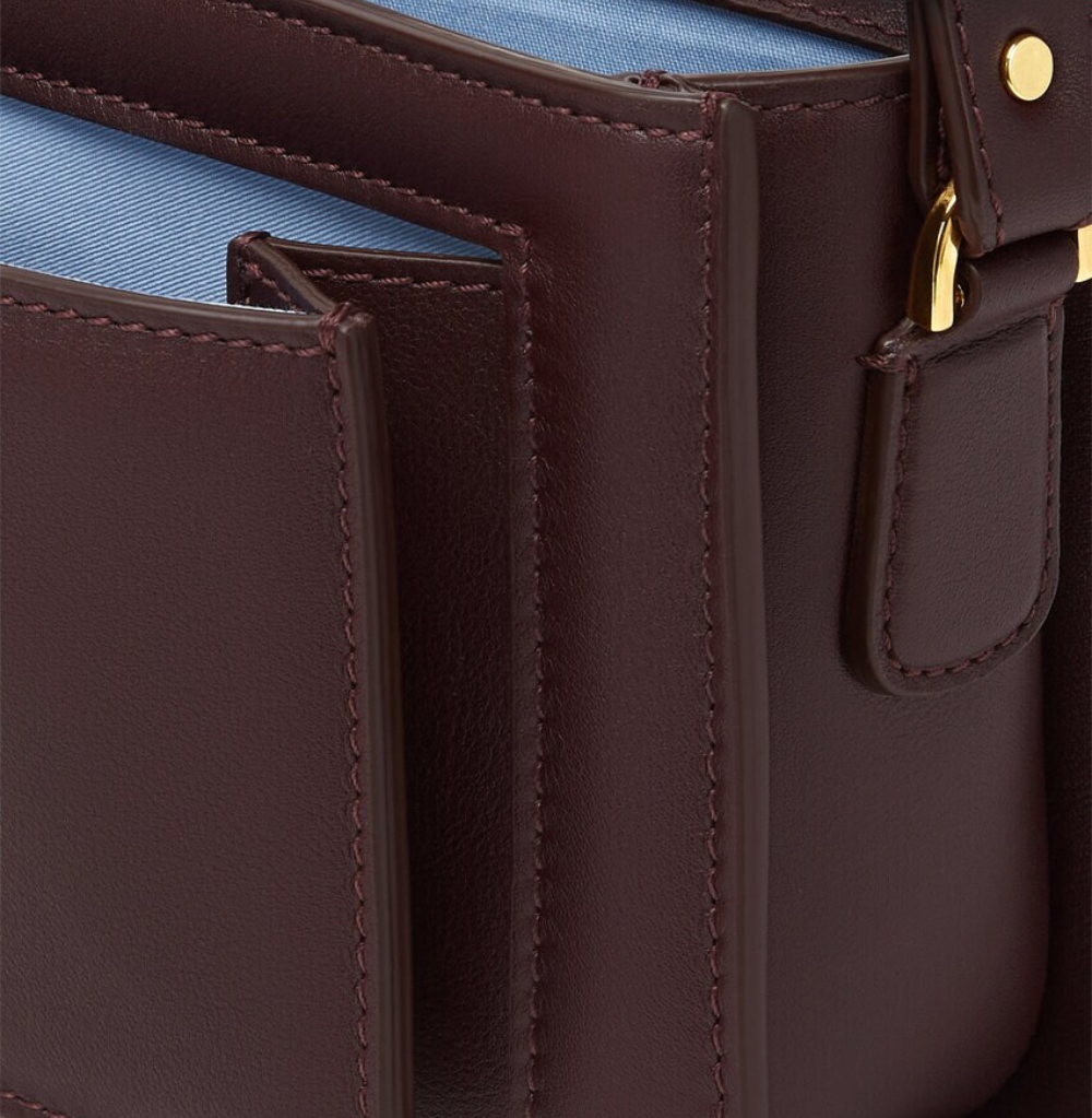 Versace Coffee Brown Medusa Biggie Messenger Crossbody Bag
