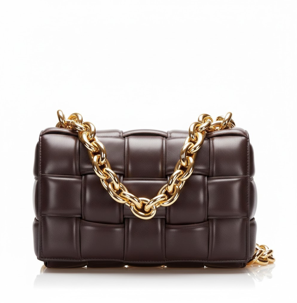 Bottega Veneta Brown Padded Cassette Bag, Dark Brown