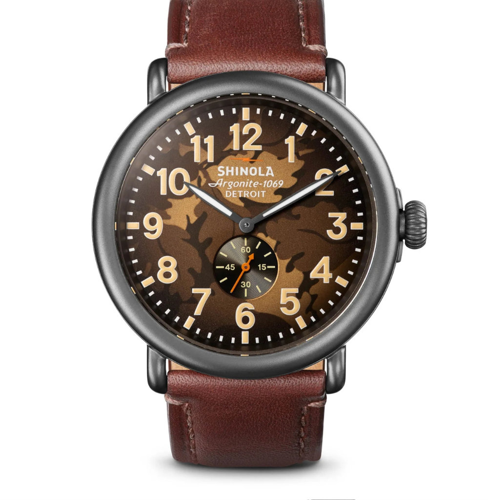 Shinola Detriot Runwell Leather-Strap Watch