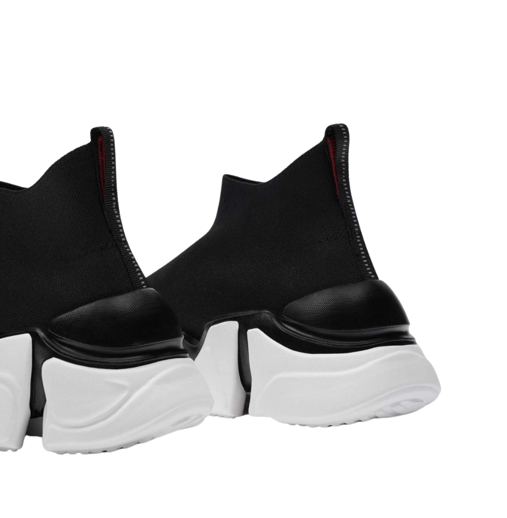 ZARA 'Fabric Knit High Top' Pull-On Sock Sneakers