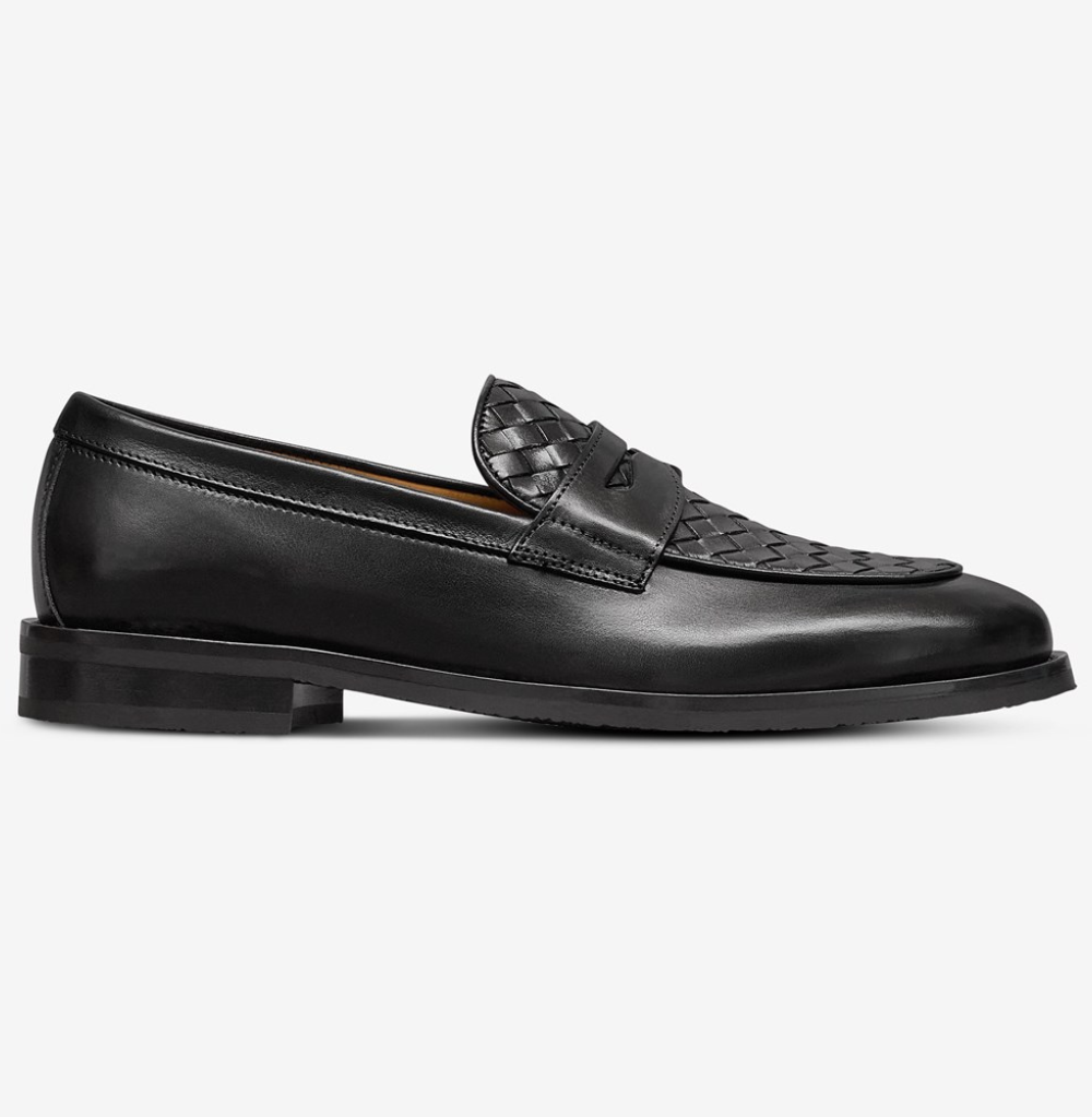 Allen Edmonds Como Woven Penny Black Leather Loafer