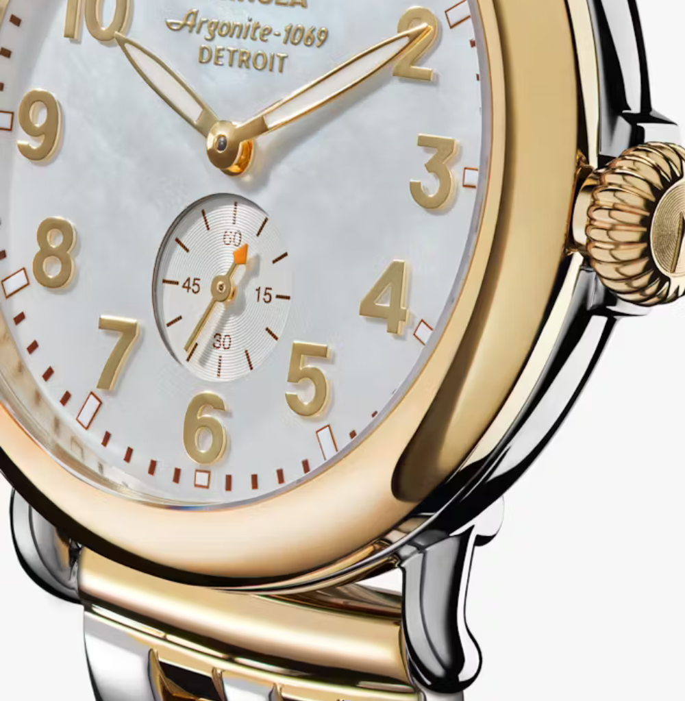 Shinola Detroit Watch, White and Yellow