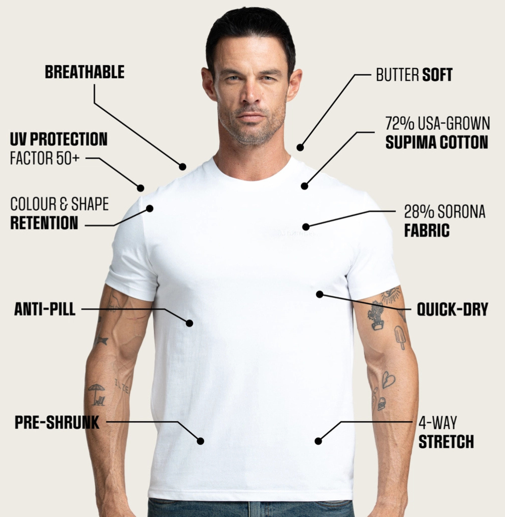 BÆRSkin Sorona Short Sleeve T-Shirt White