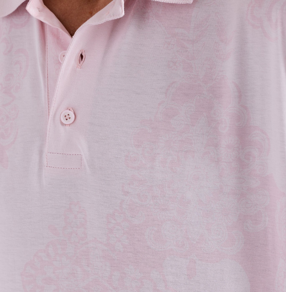 Robert Graham Linford Short Sleeve Polo LT. Pink