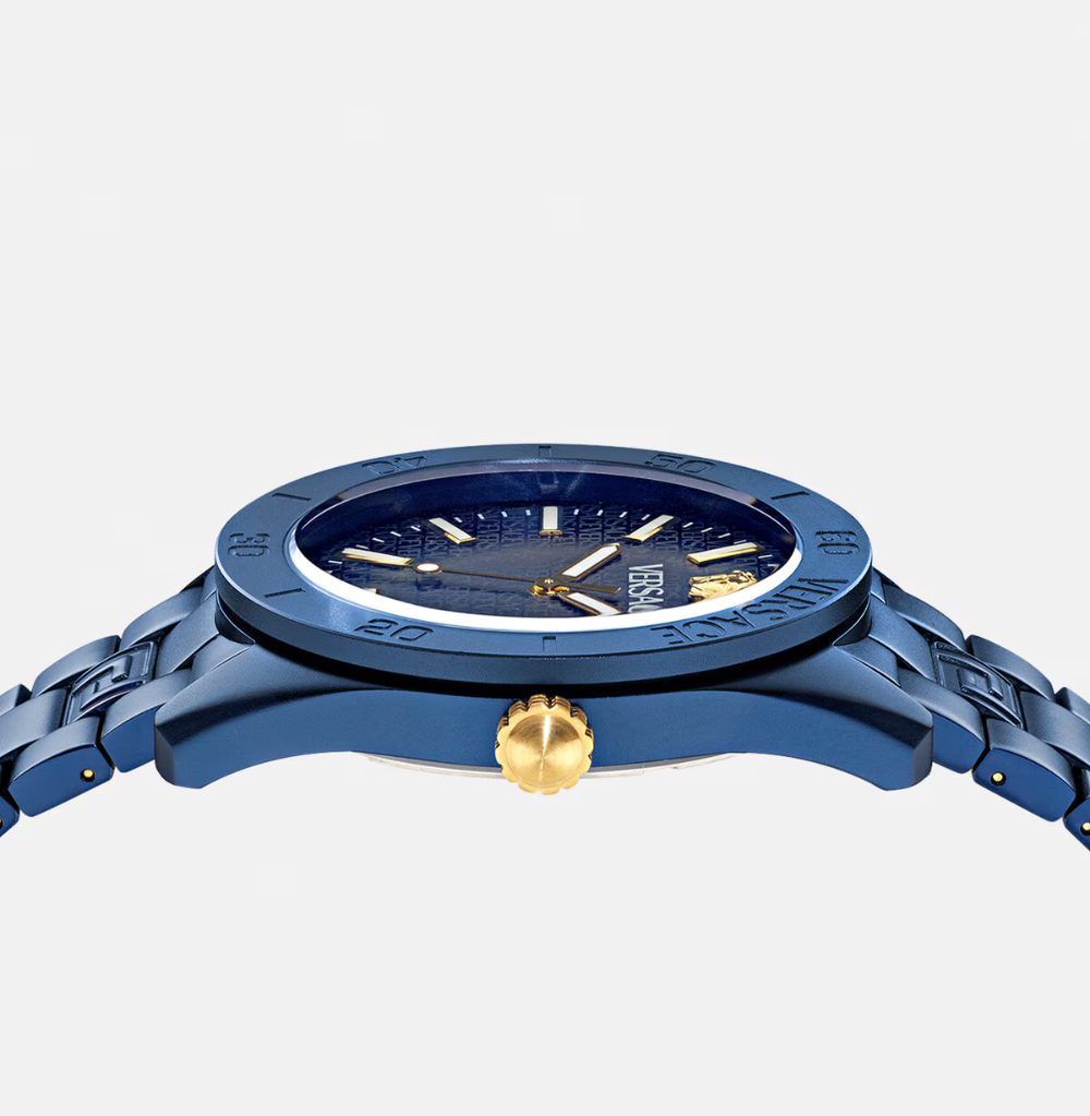 VERSACE V-DOME WATCH BLUE