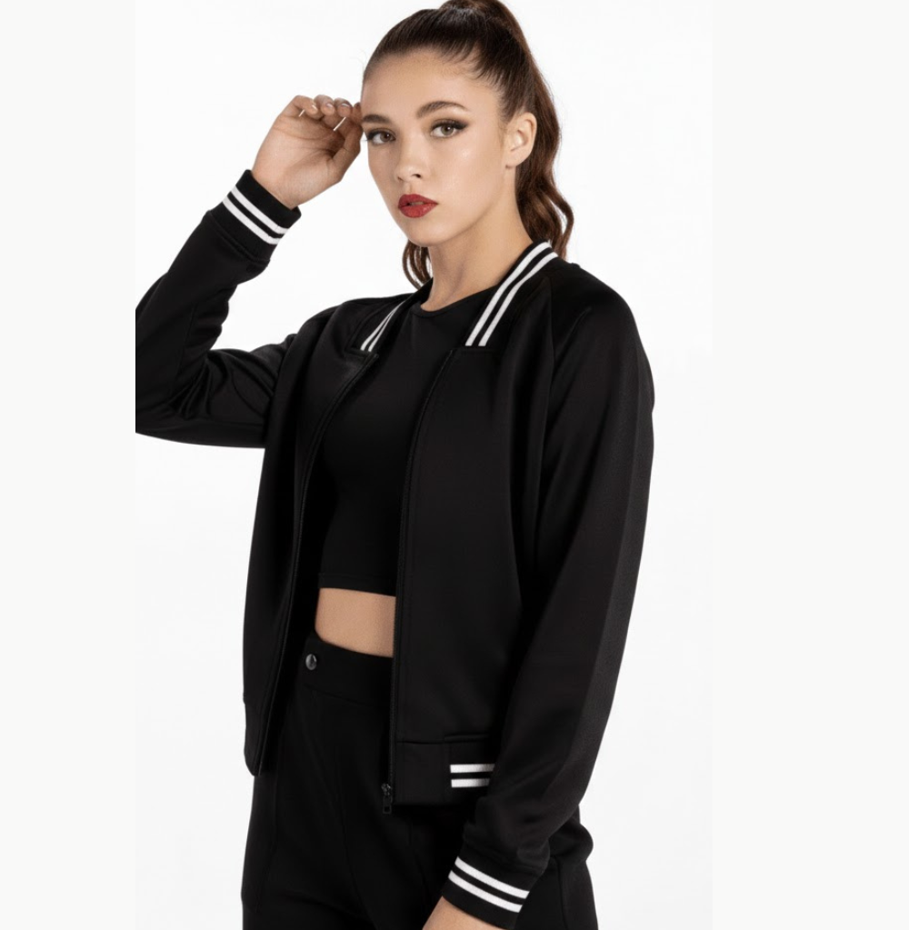 Balera Varsity Bomber Jacket Black