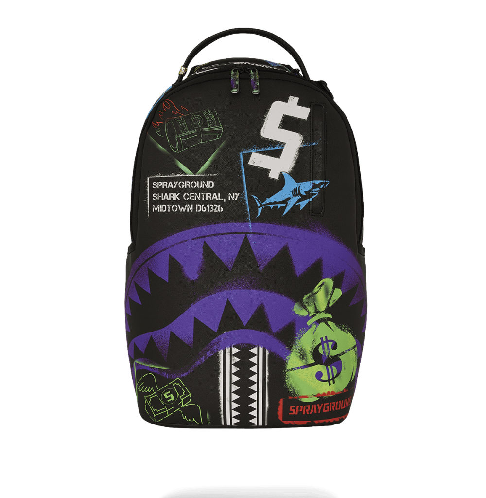 Shark Central Stencils Black DLXSV Backpack