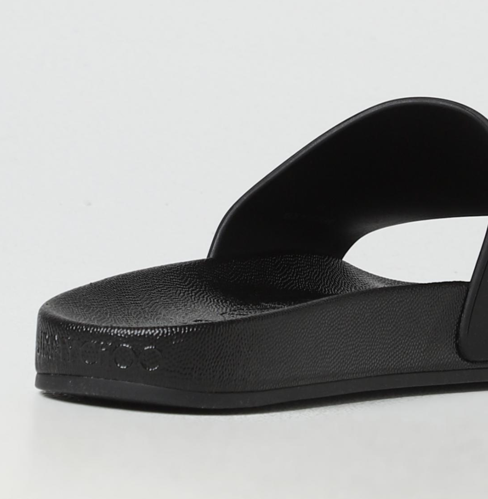 Jimmy Choo Port/M Black JC Logo Rubber