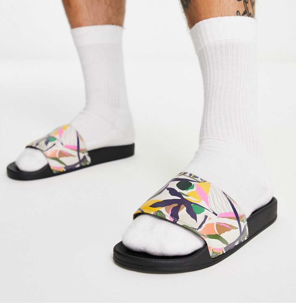 WeSC Men's Exotic Flowers Slide Sandals