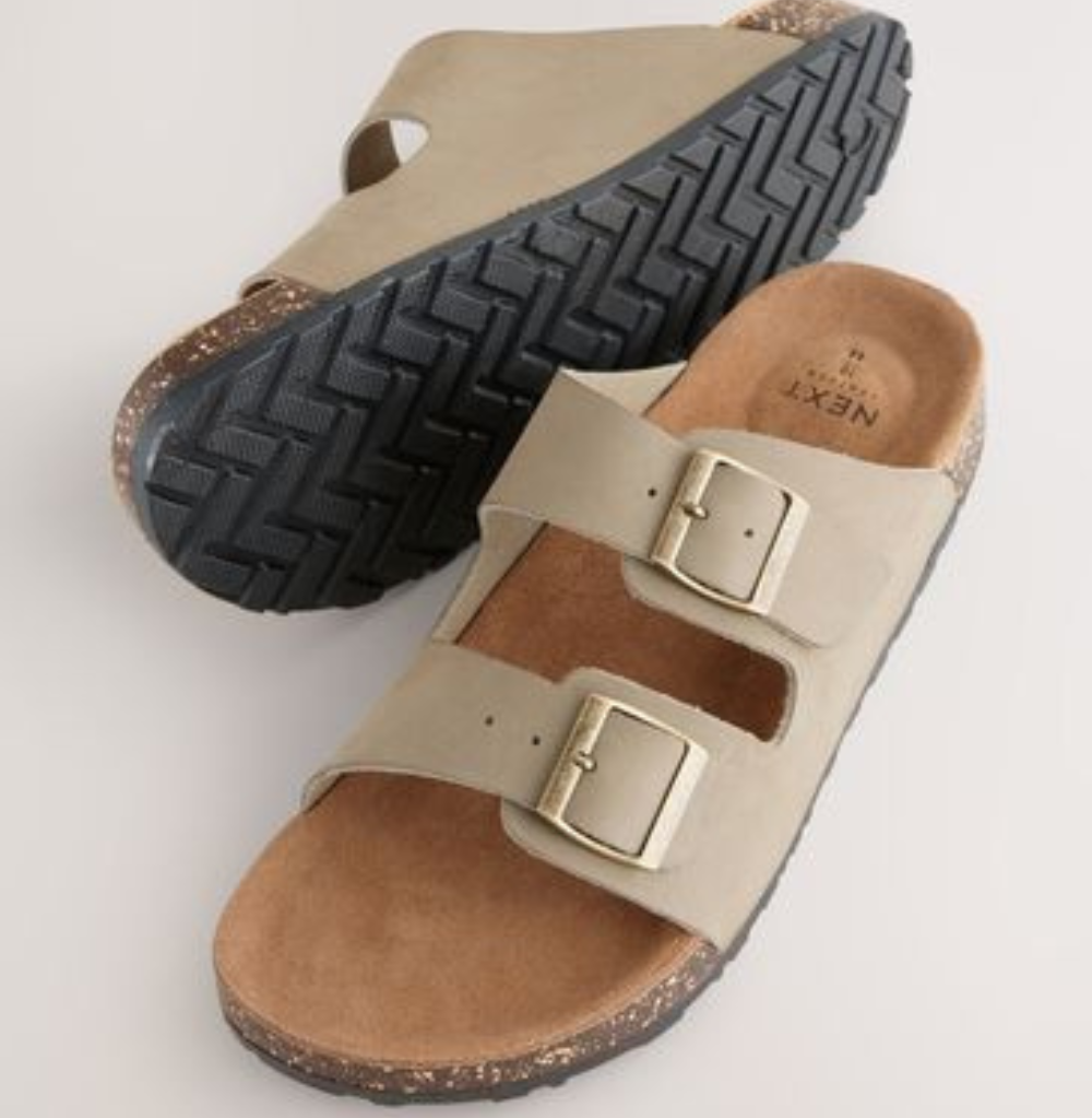 Next Leather Two Buckle Sandals