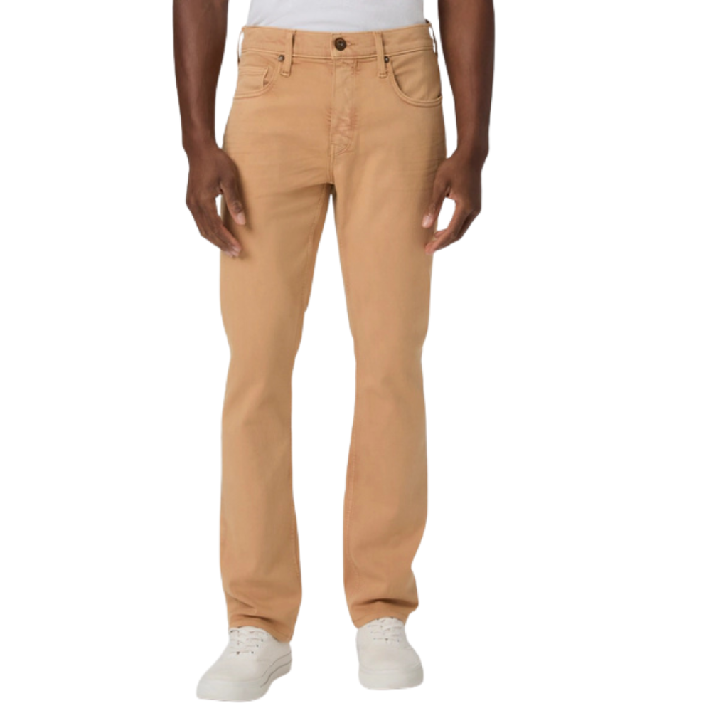 Paige Transcend Federal Vintage Peach Slim Fuzz Straight Jean
