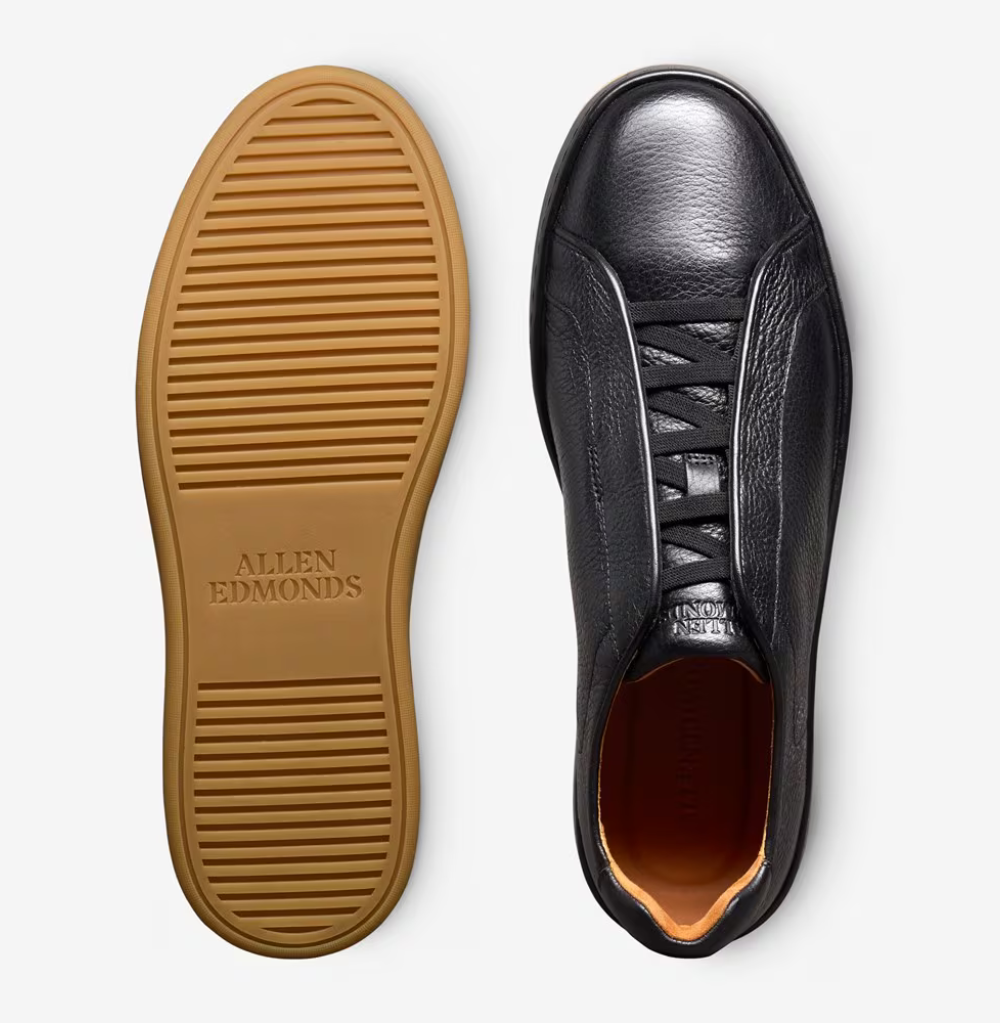 Allen Edmonds Banks Court Slip-on Stretch-lace Black Leather Sneaker