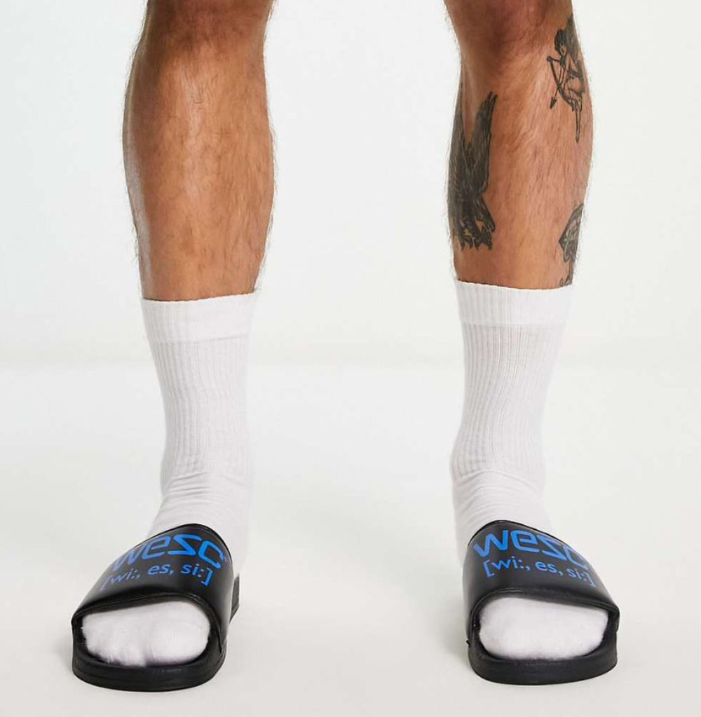 WESC Electric Blue Lemonade Slides Sandals