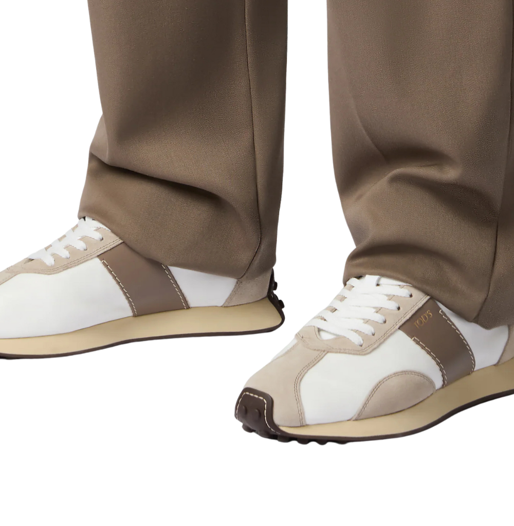 Tod's Vintage Sneakers In Leather and Fabric