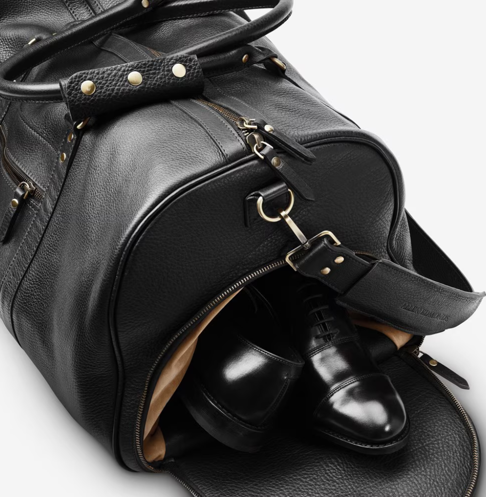 Allen Edmonds Leather Weekender Duffle Bag
