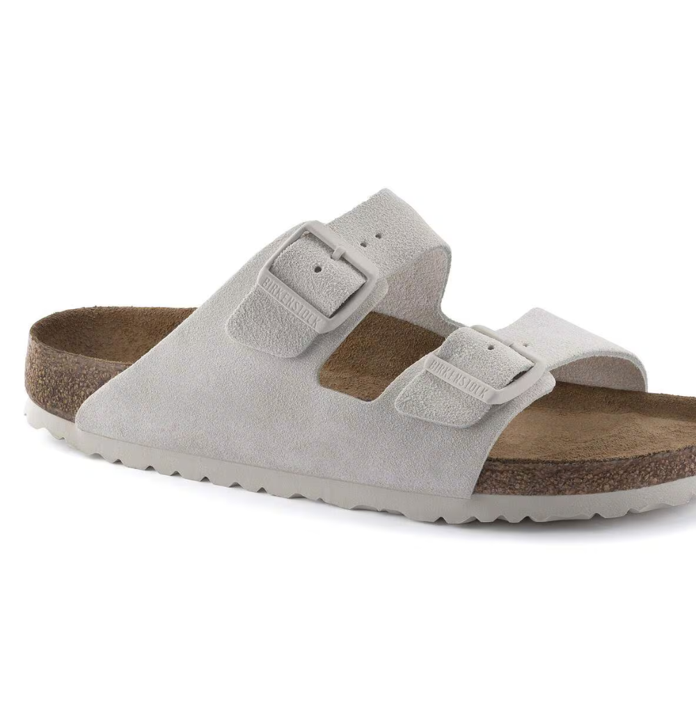 Arizona Birkenstock Modern Suede Antique White