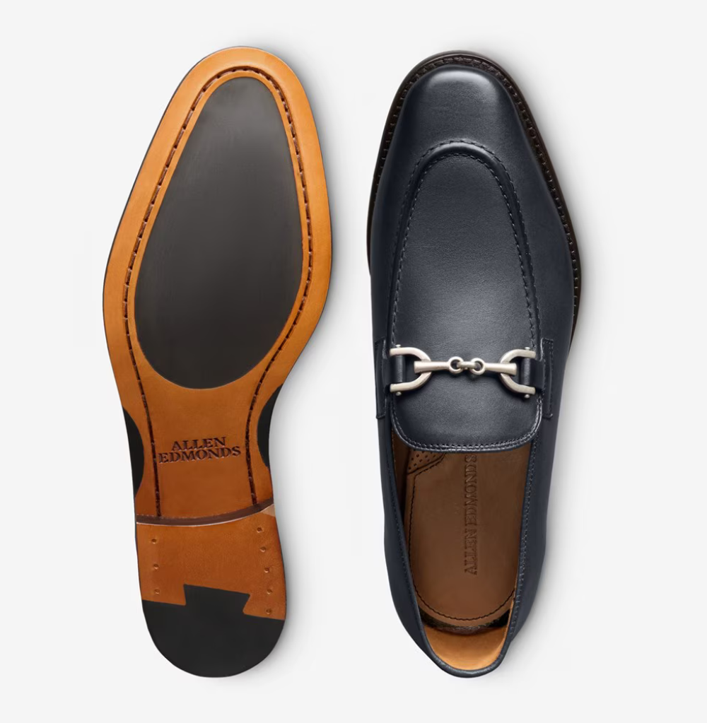 Allen Edmonds Stanton Bit Navy Leather Loafer