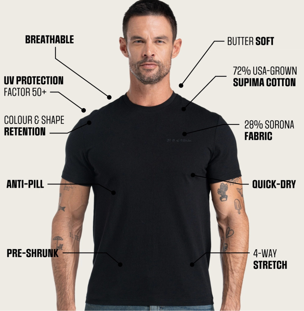 BÆRSkin Sorona Short Sleeve T-Shirt Black