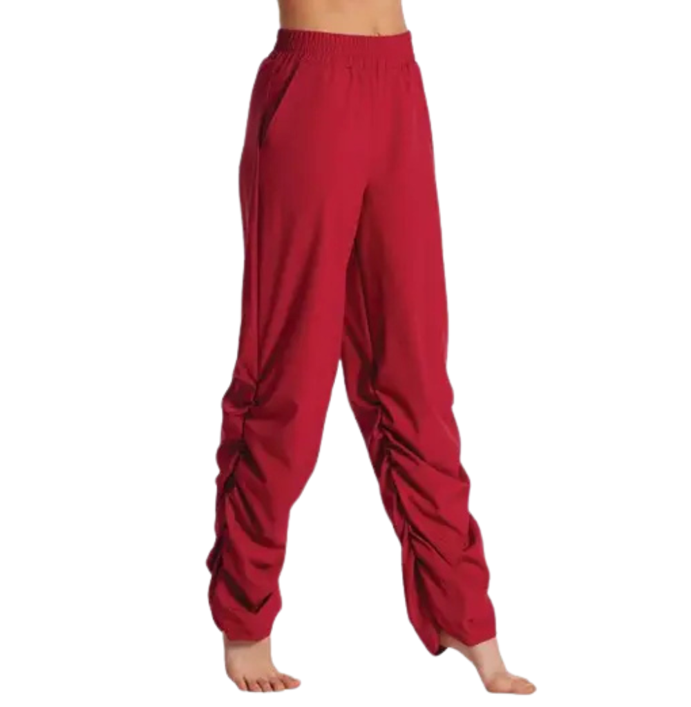 Balera Woven Tech Ruched Pants Scarlet