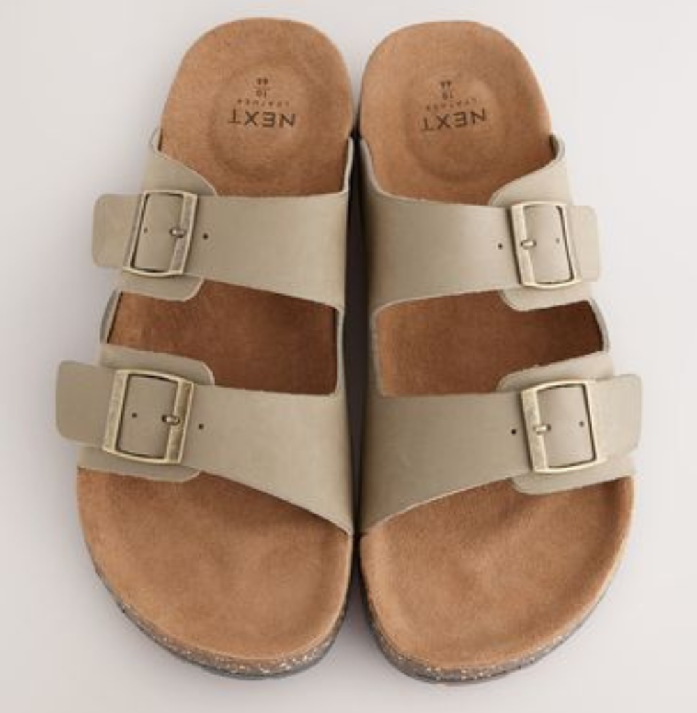 Next Leather Two Buckle Sandals