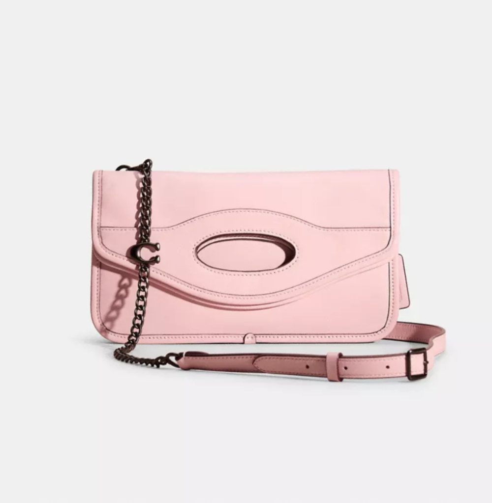 Coach Foldover Cut Out Clutch Crossbody
